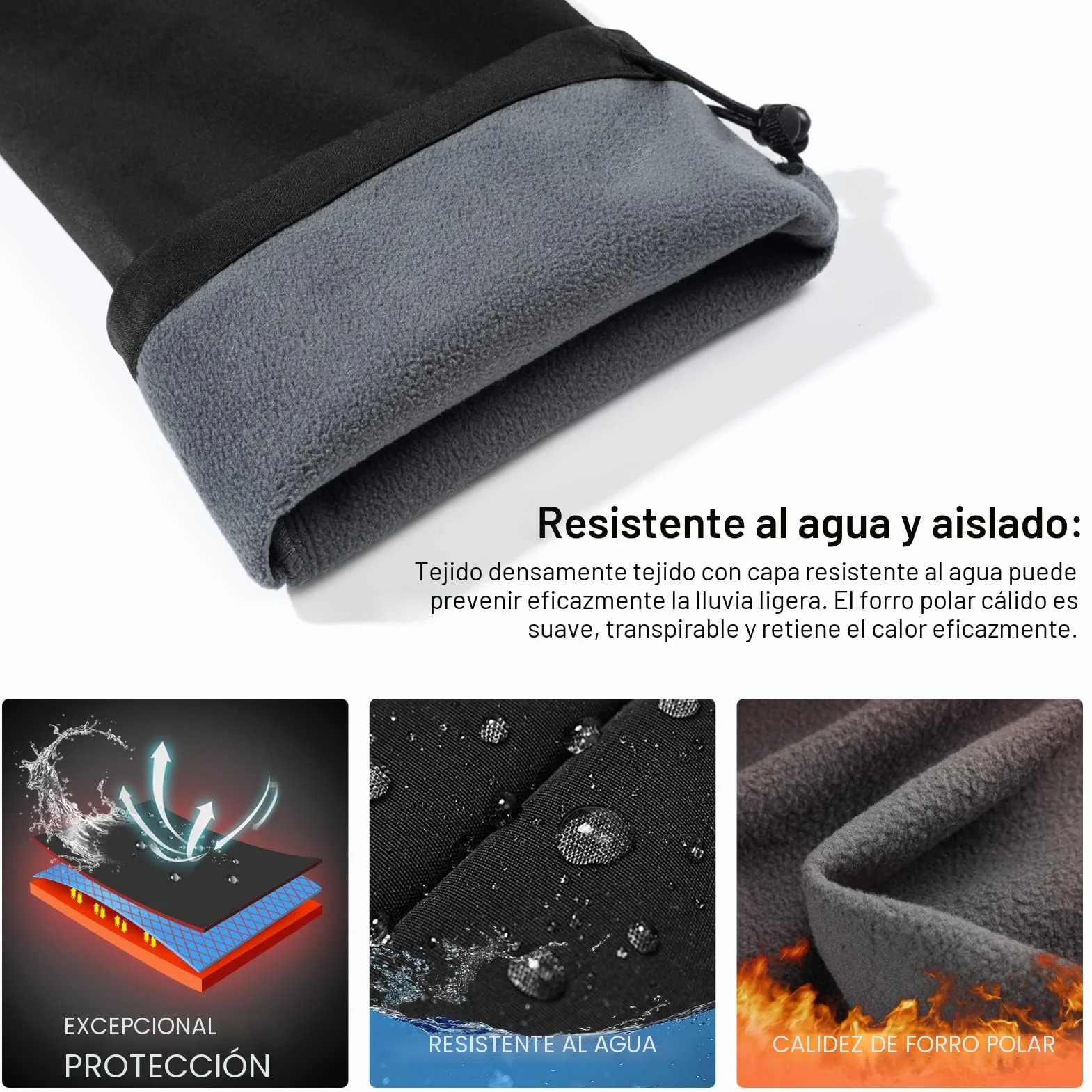 MOCOLY Pantalones Trekking Mujer Invierno Impermeable Montaña Senderismo Esquí Pantalones Térmicos con Forro Polar Pantalones Deportivos para Caza al Aire Libre Ciclismo Trabajo