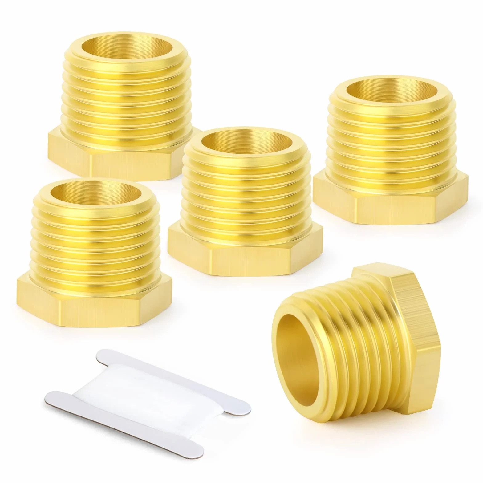 Reductor de latón hexagonal 3/8" BSP hembra a 1/2" BSP macho accesorio de tubería roscada