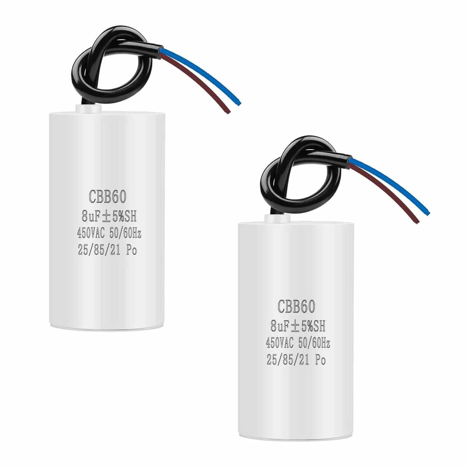 CBB60 450v 8uf 50/60HZ Condensador de Arranque para Compresores Lavadoras