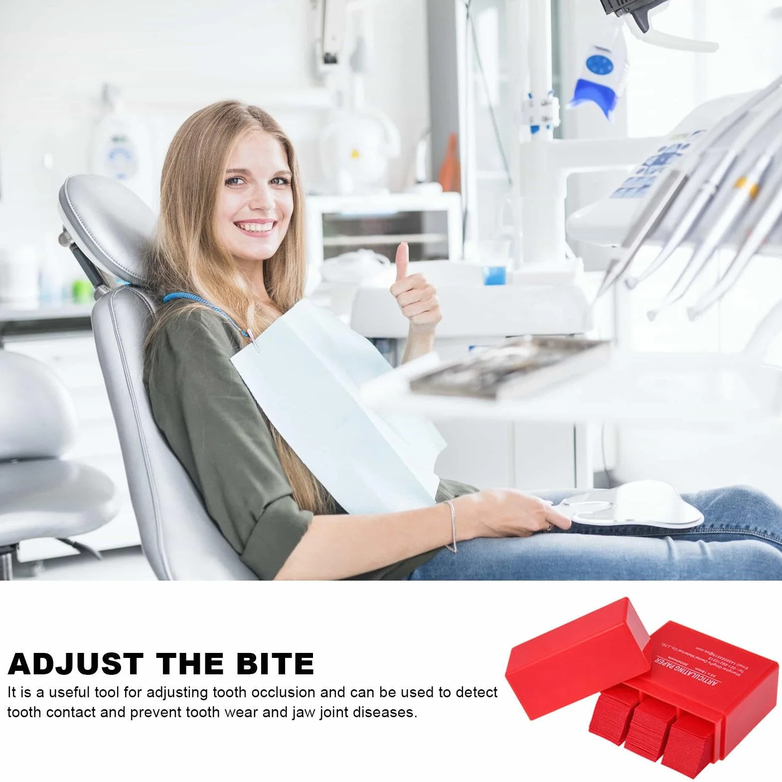 Tsuchiya Mordida Dental Papel Articulado 300 Hojas Alta Sensibilidad Ajuste Oclusal