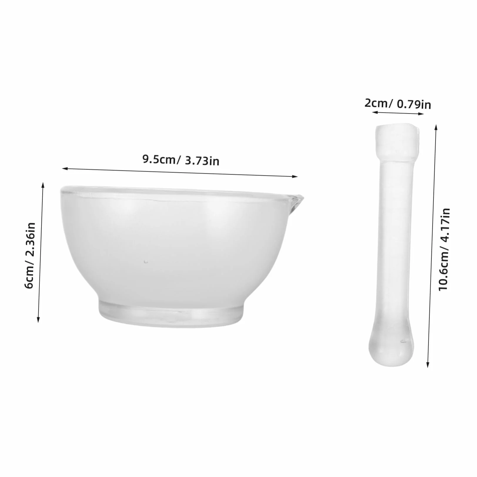 SOLUSTRE Mortero de Vidrio 90 mm para Laboratorio, Recipiente Resistente a Altas Temperaturas para Molienda y Mezcla