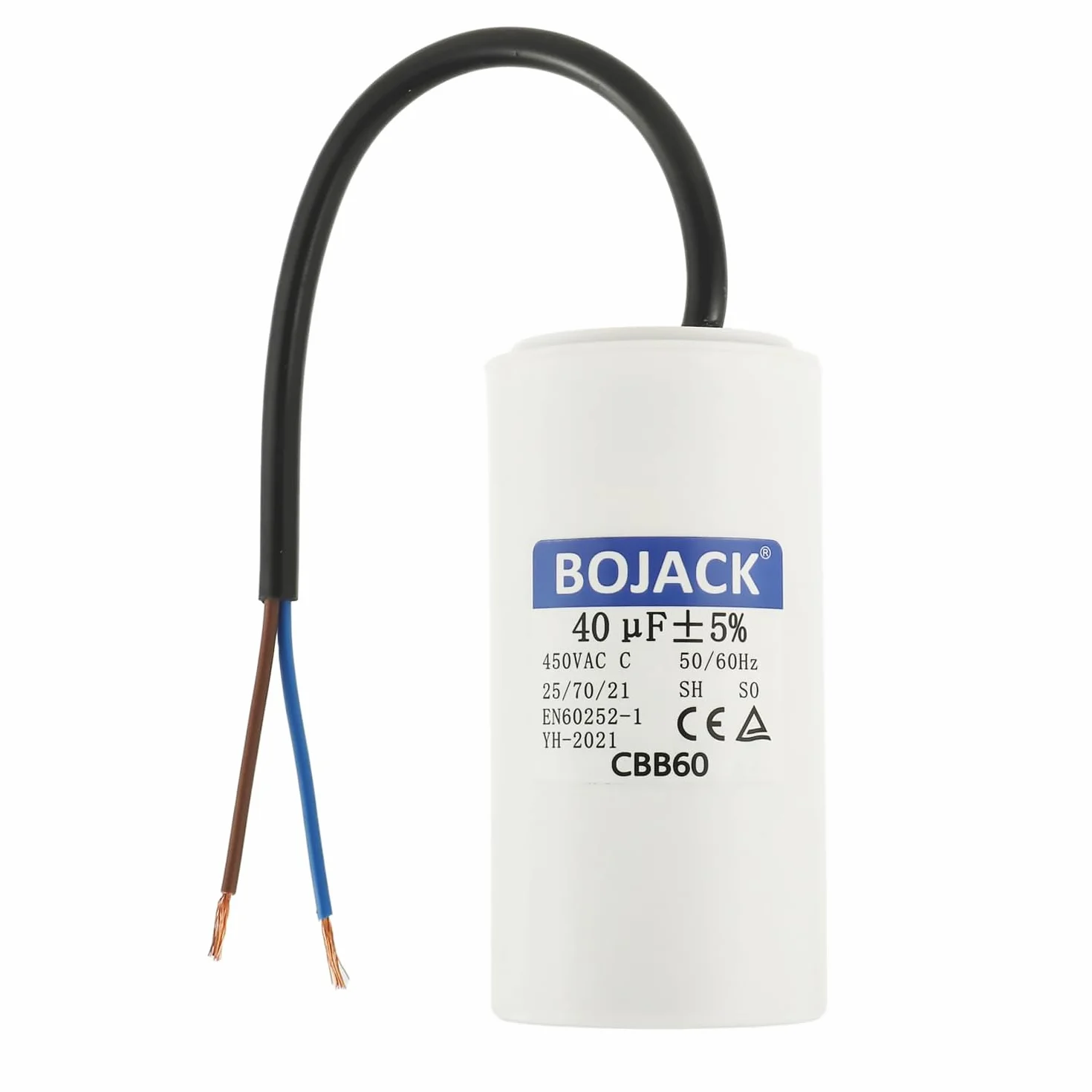 BOJACK CBB60 40uf 450V 50/60HZ Condensador de arranque Motor, condensador de funcionamiento