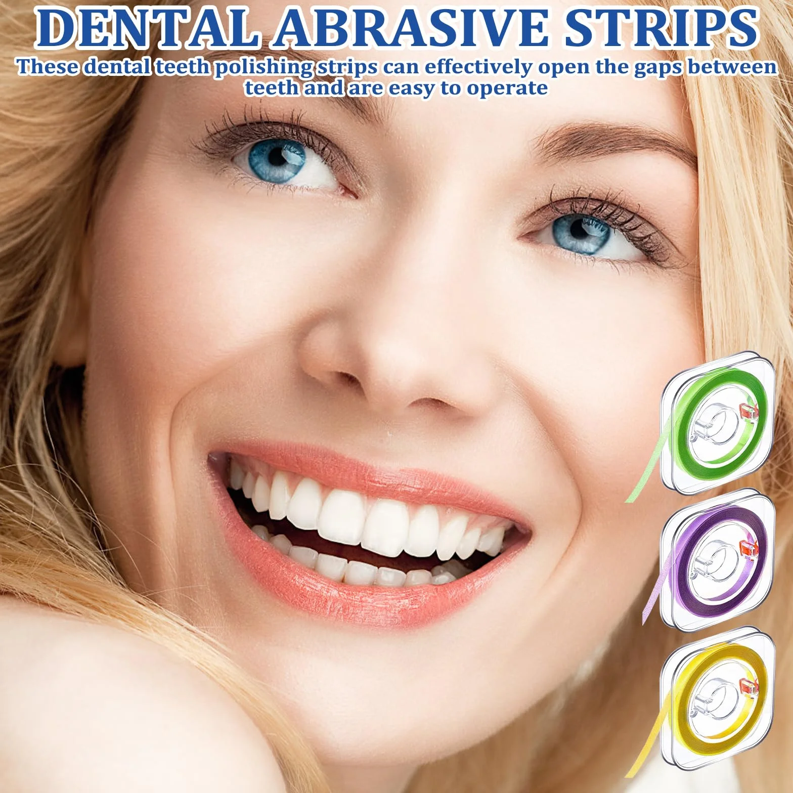 Papel de Lija Interdental Tiras de Lijado Dental 3 Volúmenes para Limpieza Bucal