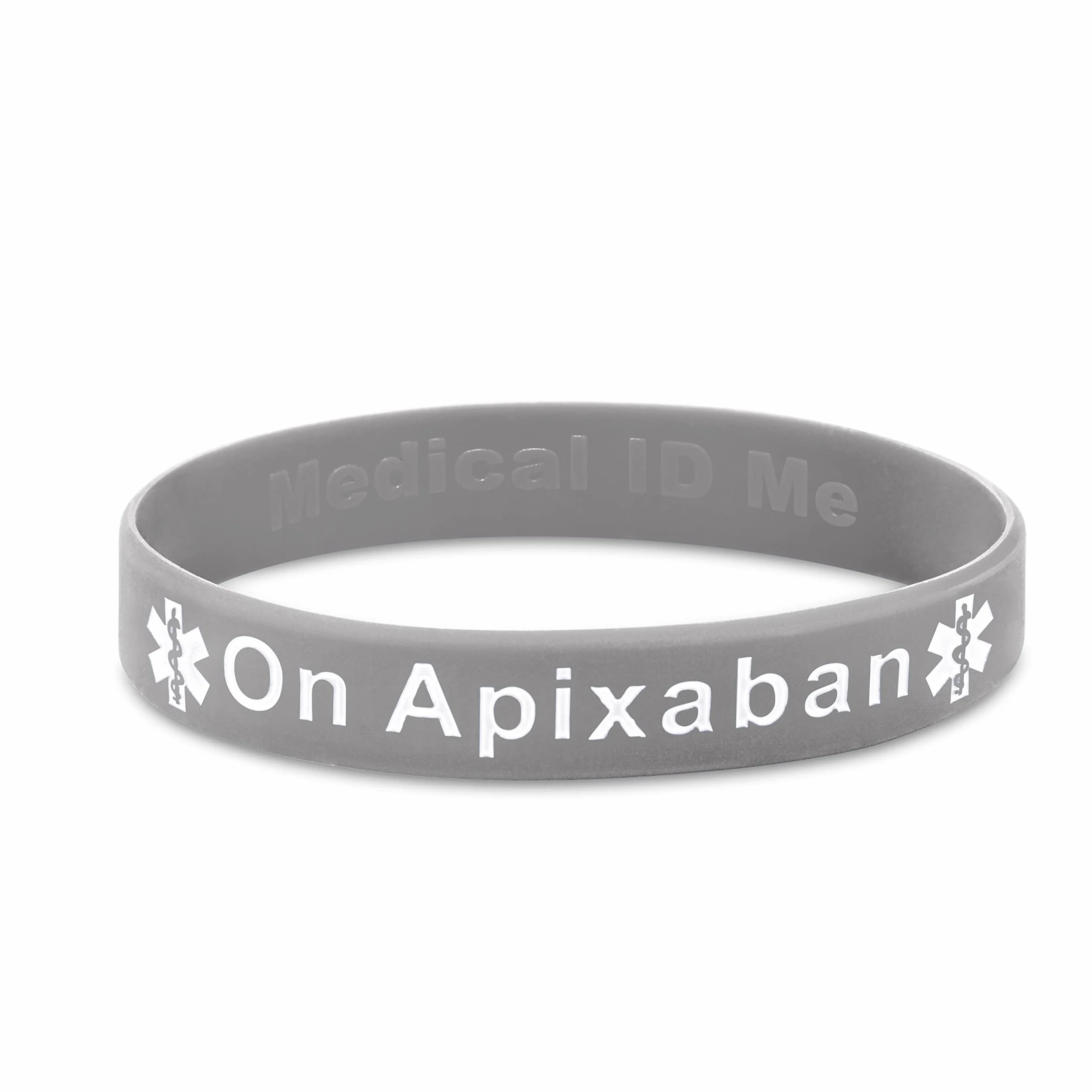 Apixaban Medical Alert Wristband Silicone UK Pack of 4