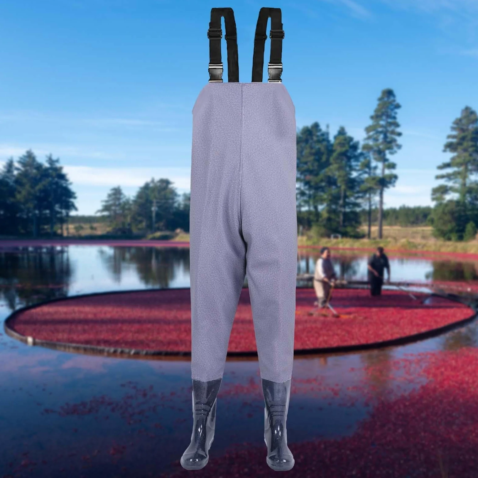 Generisch Vadeadores para hombre impermeables, peto para hombre, holgados con cinturón, traje de pesca, pantalones básicos para la lluvia, transpirable, mono ajustable, pantalones de trabajo elásticos