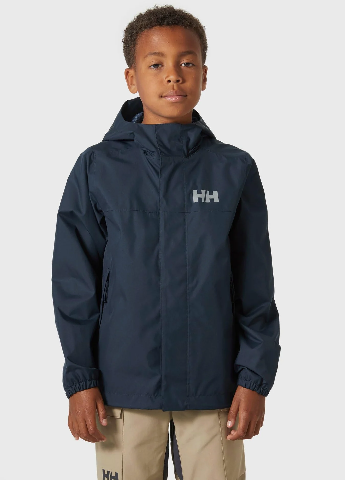 Helly-Hansen Vancouver - Chaqueta impermeable para jóvenes, protección HELLY TECH, costuras selladas, capucha desmontable, puños elásticos