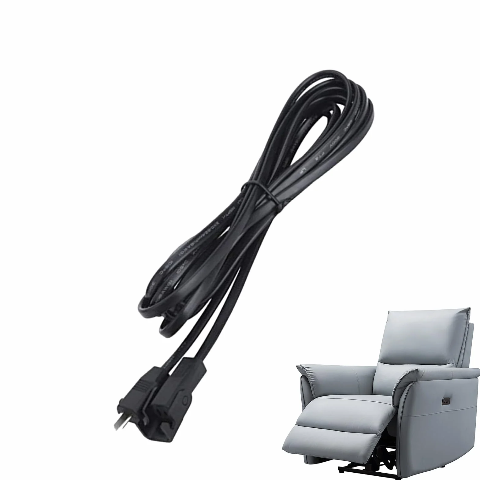 Cable de alimentación reclinable 6.5 pies para silla de elevación eléctrica, conector de control
