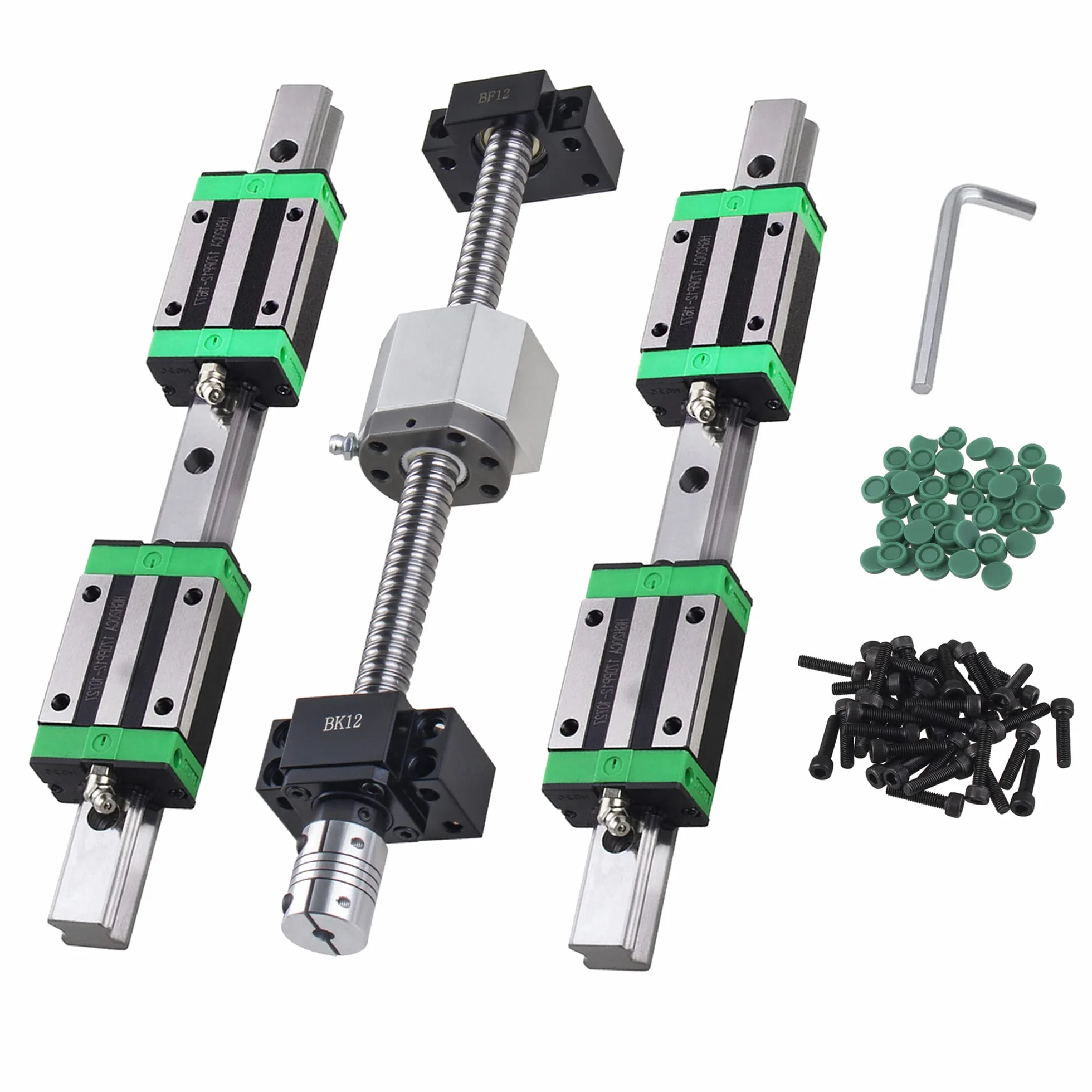 HGR20-300mm Linear Guide Set with SFU1605-300mm Ball Screw, BK12 BF12, DSG16H, Coupling