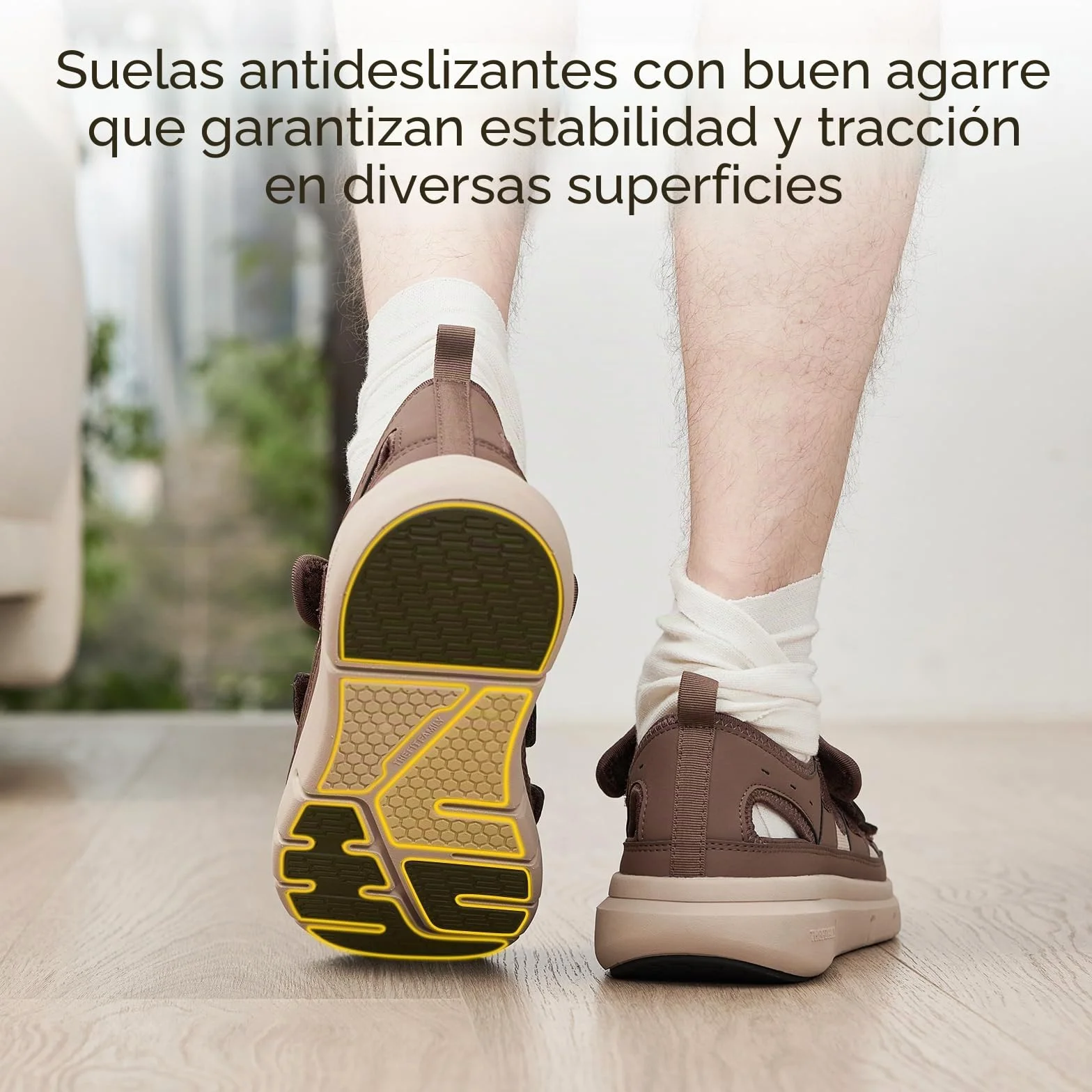 FitVille Sandalias Diabéticos Hombre Extra Anchas Sandalias Ortopédicas Cómodas para Ancianos Fascitis Pies Hinchados