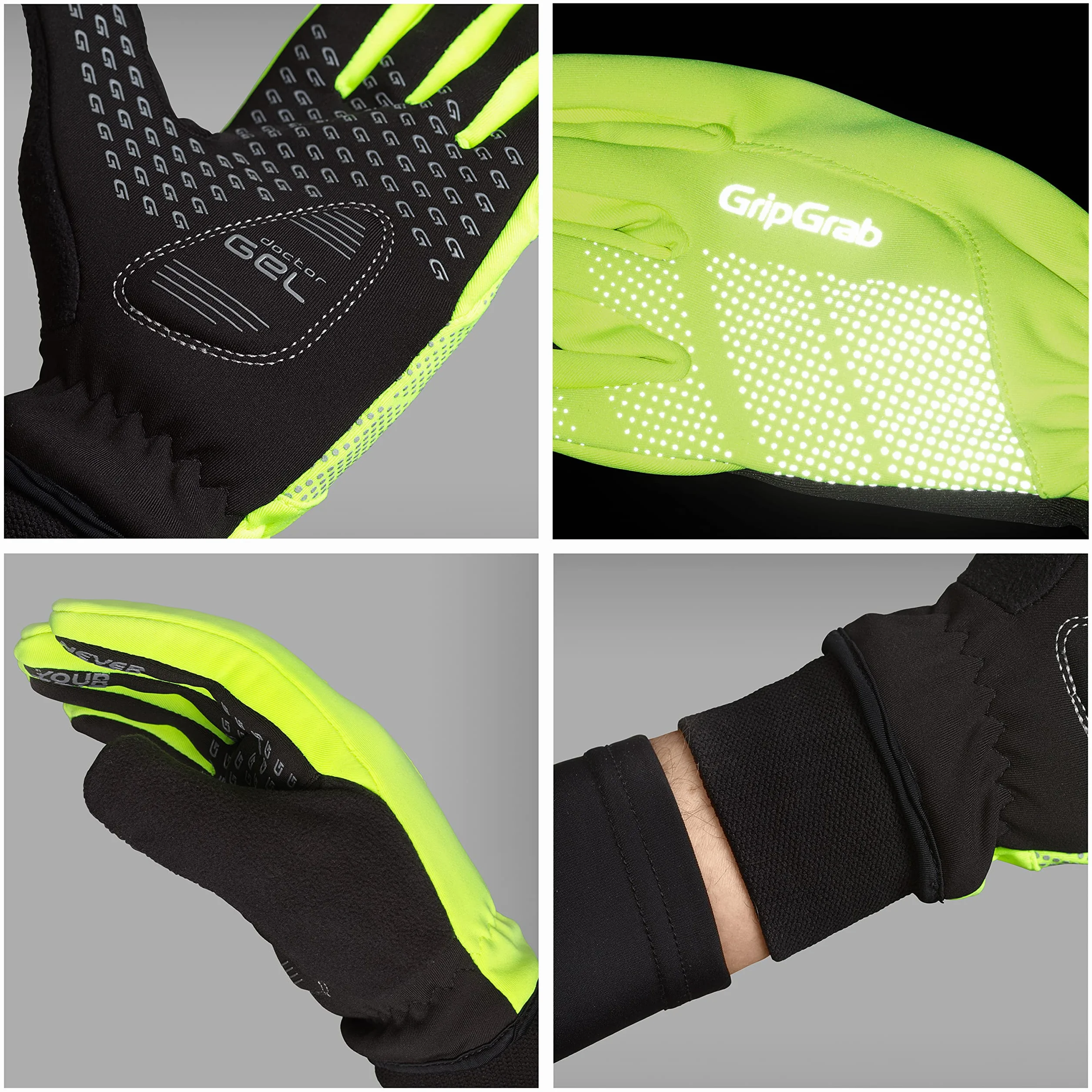 GripGrab Guantes de Ciclismo Ride Cortavientos Térmicos de Invierno Acolchados con Forro Polar Guantes Invierno Ciclismo