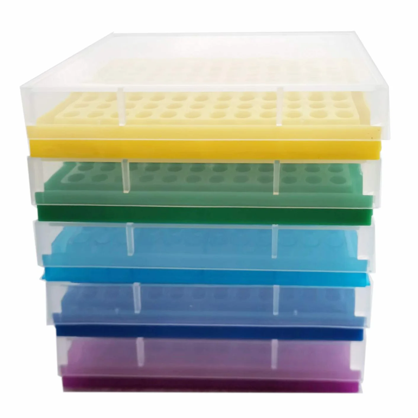 MUHWA Gradilla para Tubos de PCR, 96 Posiciones, 0,2 ml, Azul