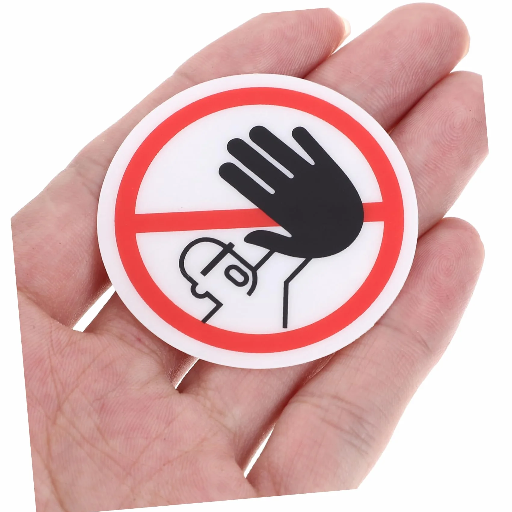 GARVALON Pegatinas Autoadhesivas Señal No Tocar PVC 2 Piezas Advertencia Seguridad