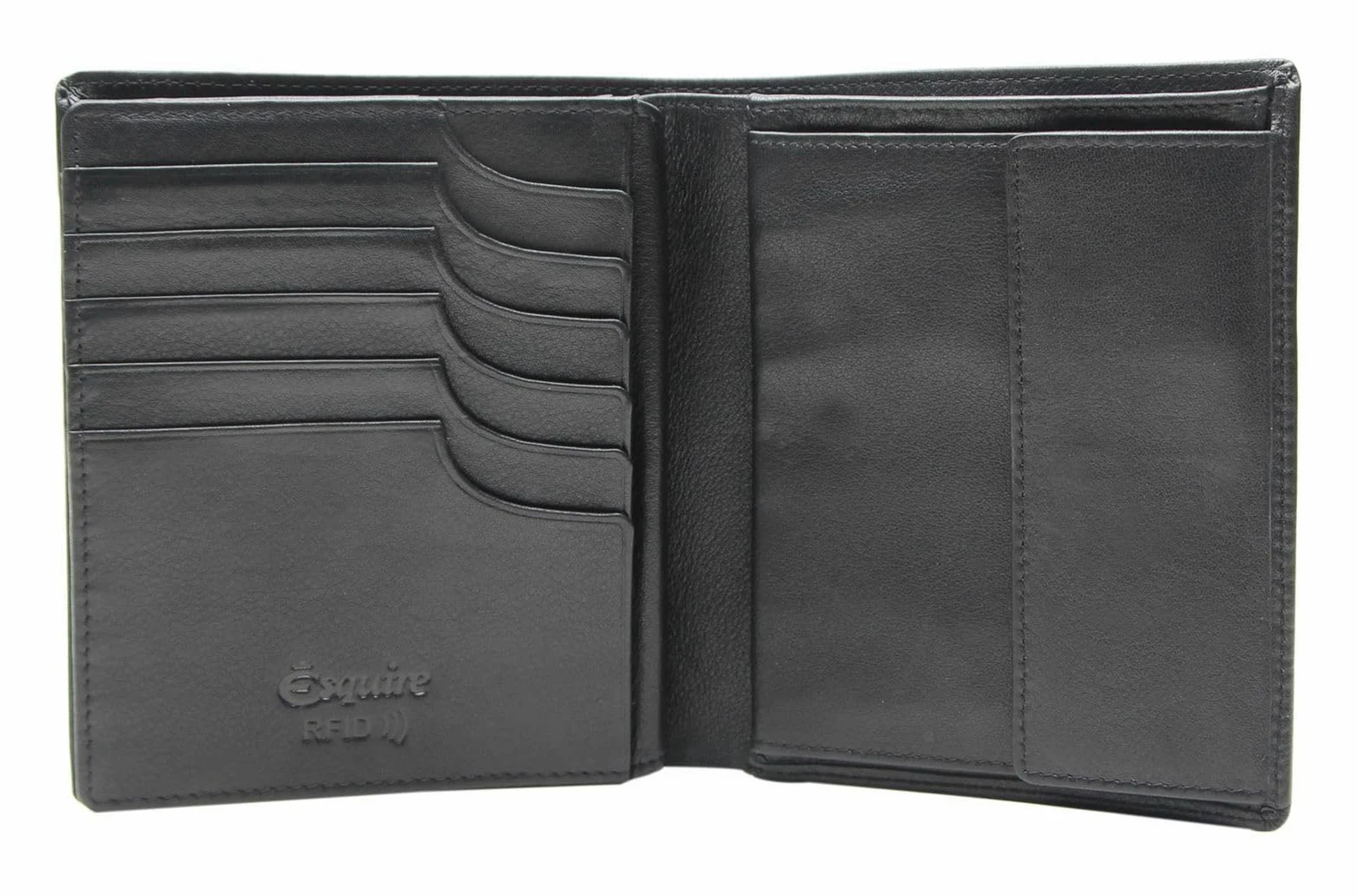 Esquire Frankfurt Cartera RFID Protección Cuero 11 cm, Negro, Talla única
