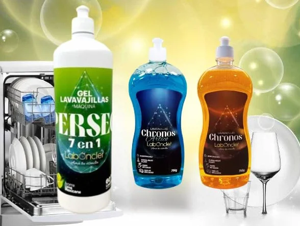 Perseo 7 en 1 LAVAVAJILLAS EN GEL + CHRONOS LAVAVAJILLAS MANUAL GRAN PODER DESENGRASANTE ABRILLANTADOR ANTI CAL