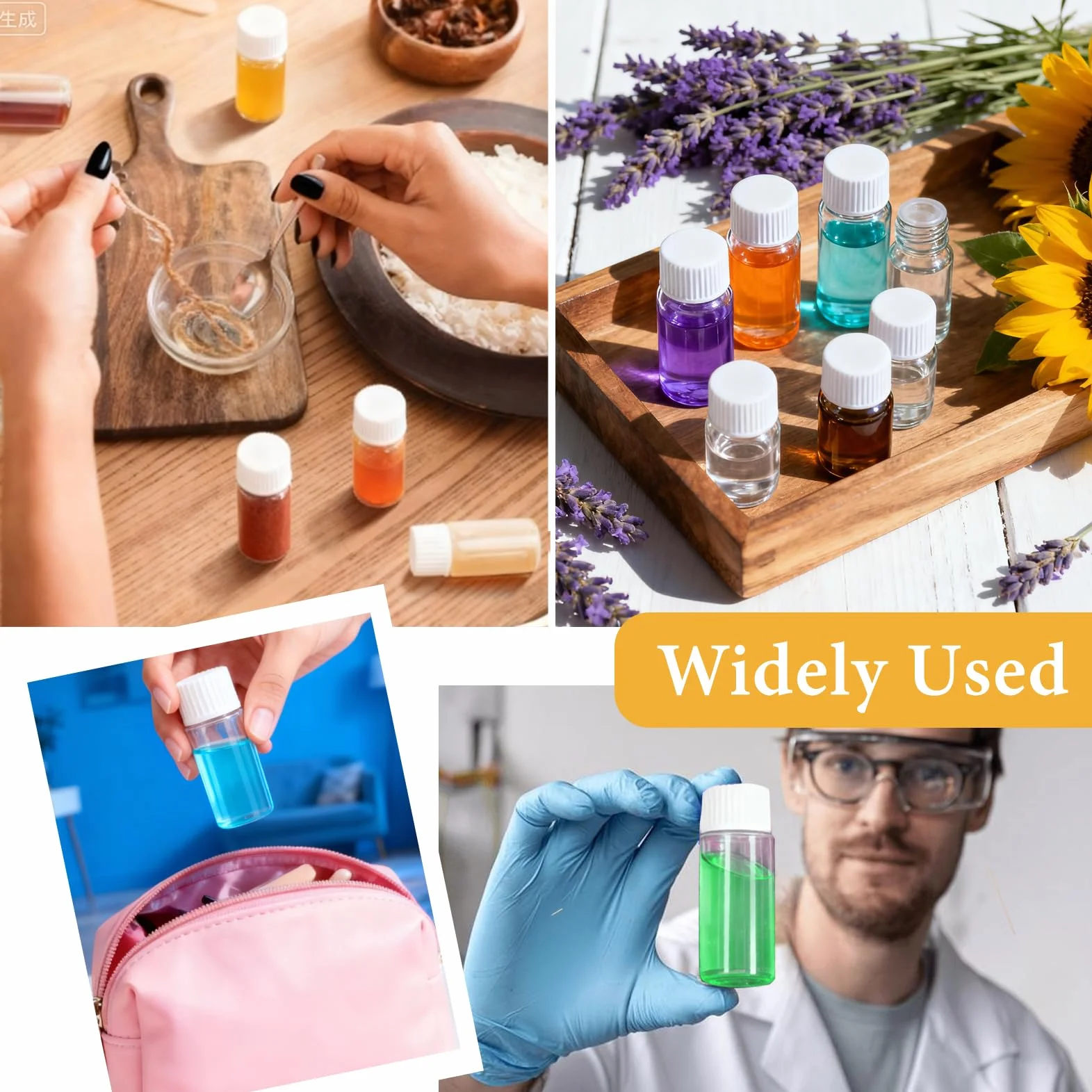 24 Unidades 5ml Frascos Vacíos para Muestras de Aceites Esenciales con Tapón de Rosca