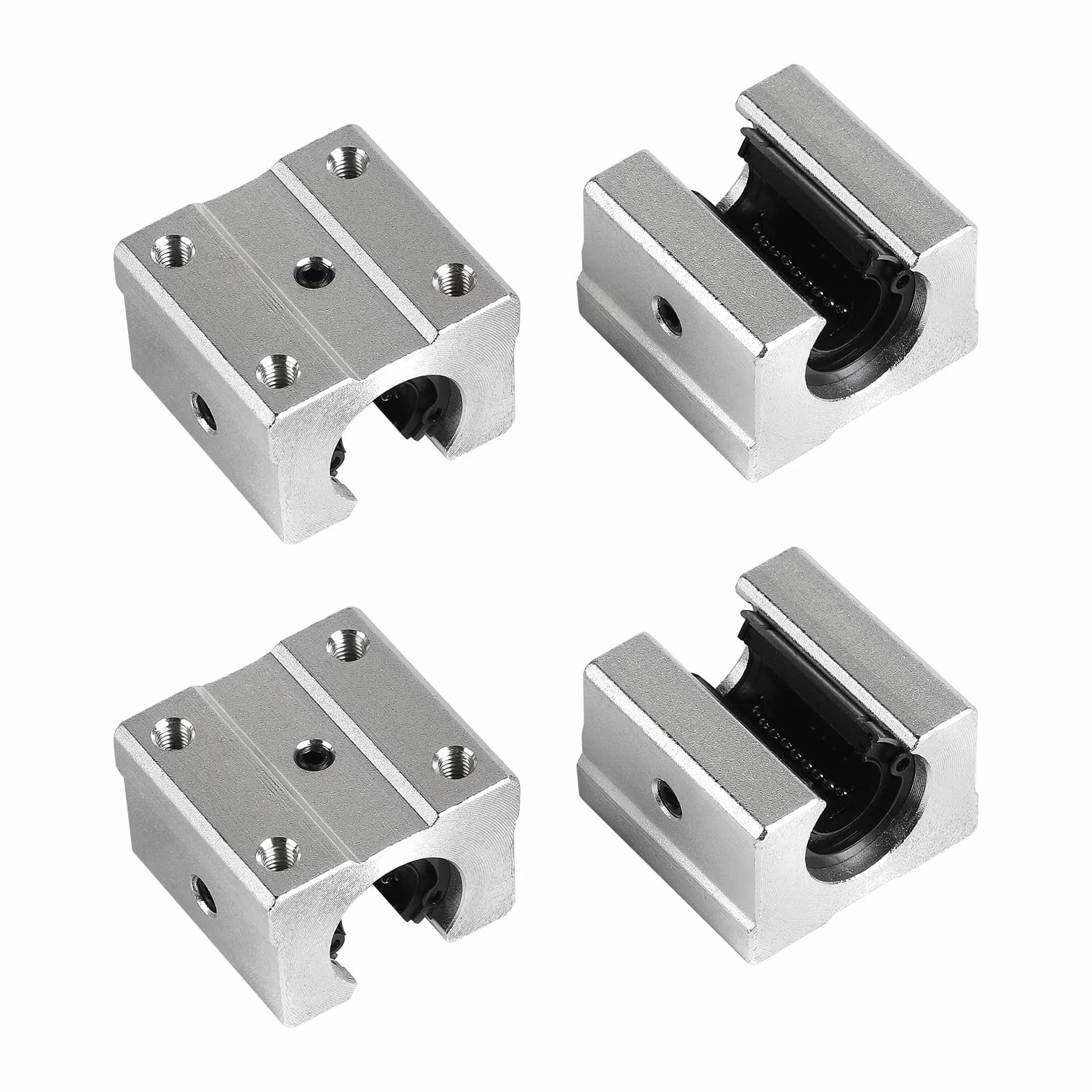 SWAWIS SBR12UU Bloque Deslizante de Rodamiento Lineal, Aleación de Aluminio para CNC