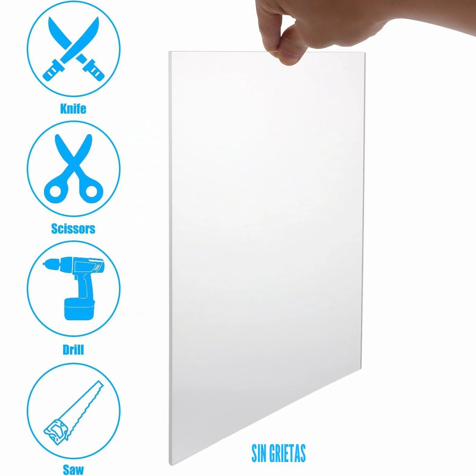 Planchas de Metacrilato Transparente 300x200x4mm, Paneles de Vidrio Orgánico para Manualidades y Bricolaje
