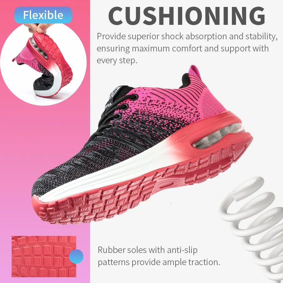 Zapatos de Seguridad Hombre Mujer Zapatillas Trabajo Ligero Comodo Calzado de Seguridad con Punteras de Acero Transpirable Antideslizante