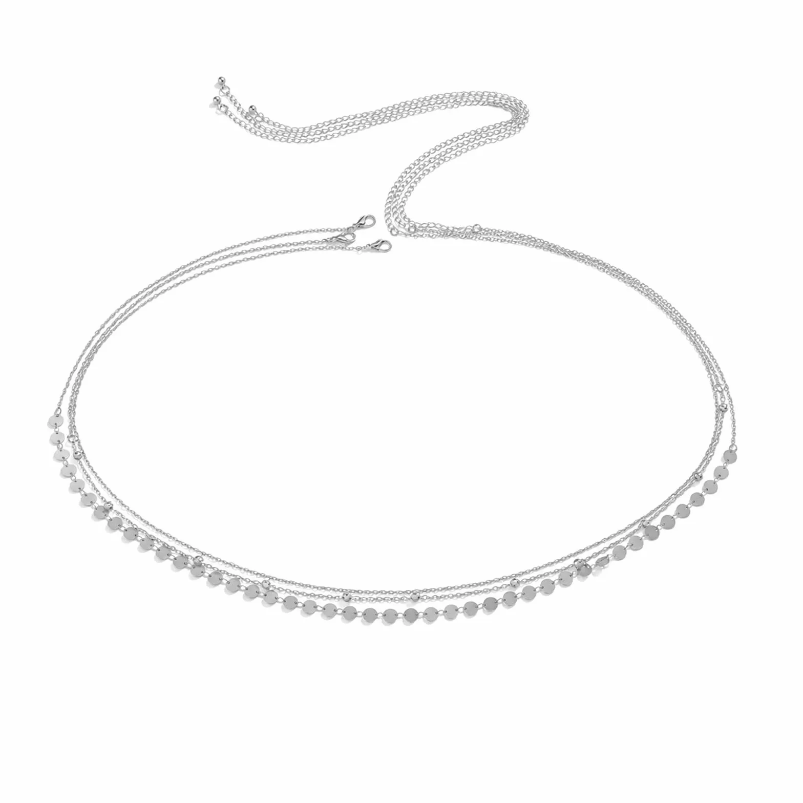 Cadena de Cintura Ajustable para Vientre, Collar de 3 Capas con diseño Vintage, cinturón para Bikini de Verano, joyería de Cuerpo para Mujeres, Regalo Elegante en Caja