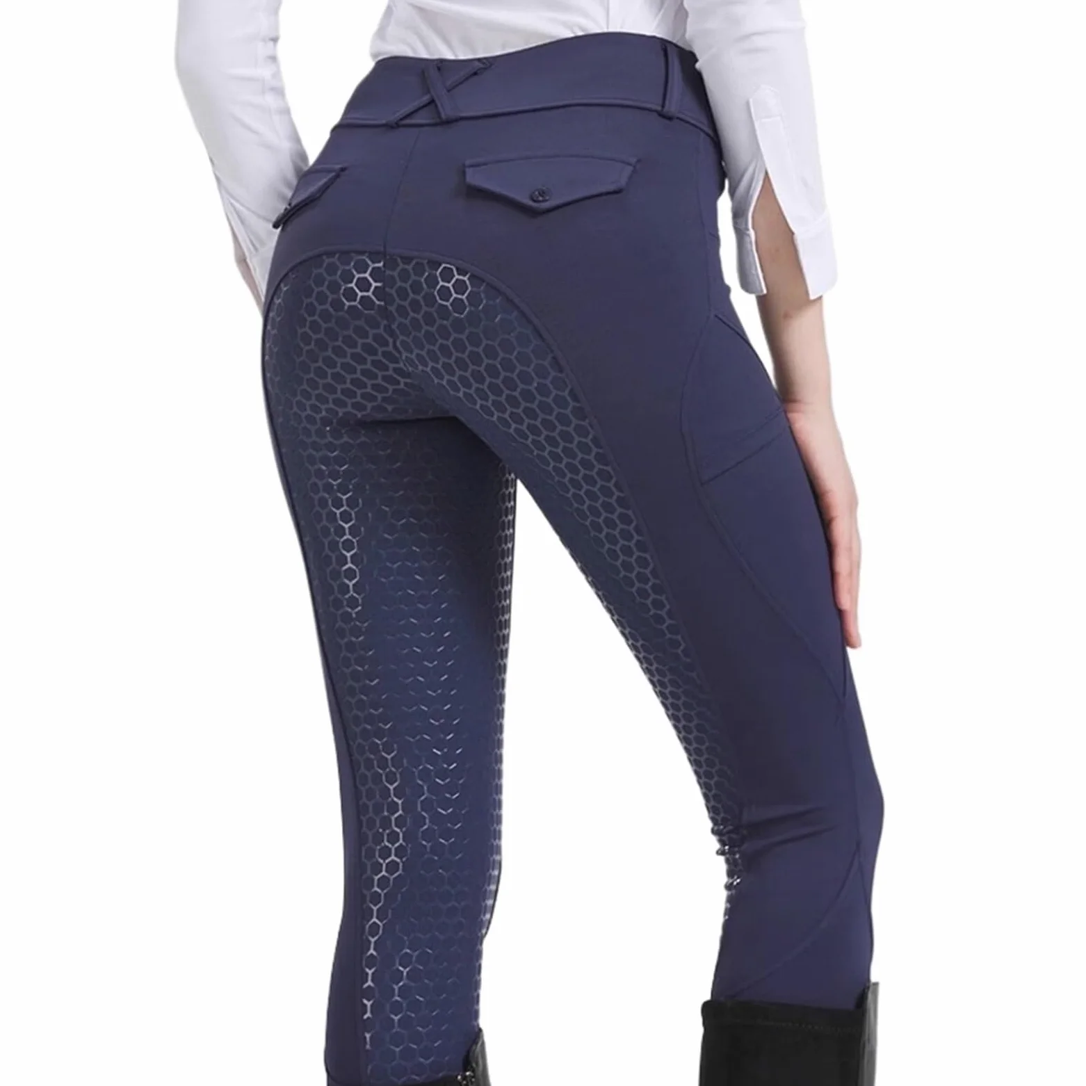 Pantalones Montar a Caballo Mujer Pantalones de equitación for Mujer, Calzones Tiro Completo, Mallas Entrenamiento Ecuestre, Ropa Deportiva for Exteriores(Blue,XXL)