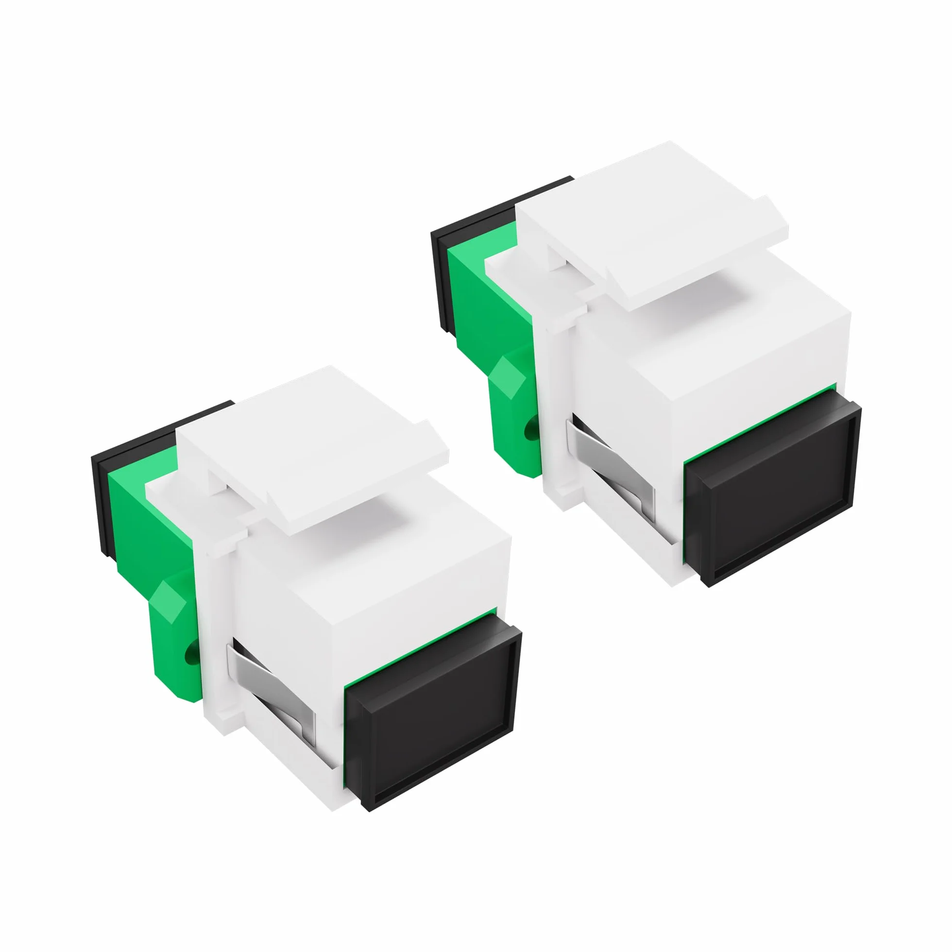 SC APC Fibra Óptica Acoplador Monomodo, 2 Unidades Adaptador Hembra a Hembra para Panel de Parche