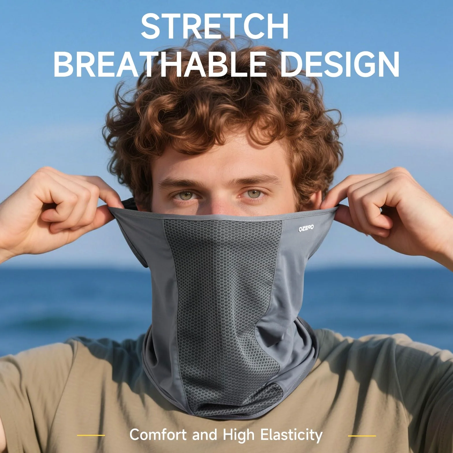 OZERO Máscara facial para el cuello: bufanda de protección solar, transpirable, refrescante, para actividades al aire libre de verano, senderismo, ciclismo