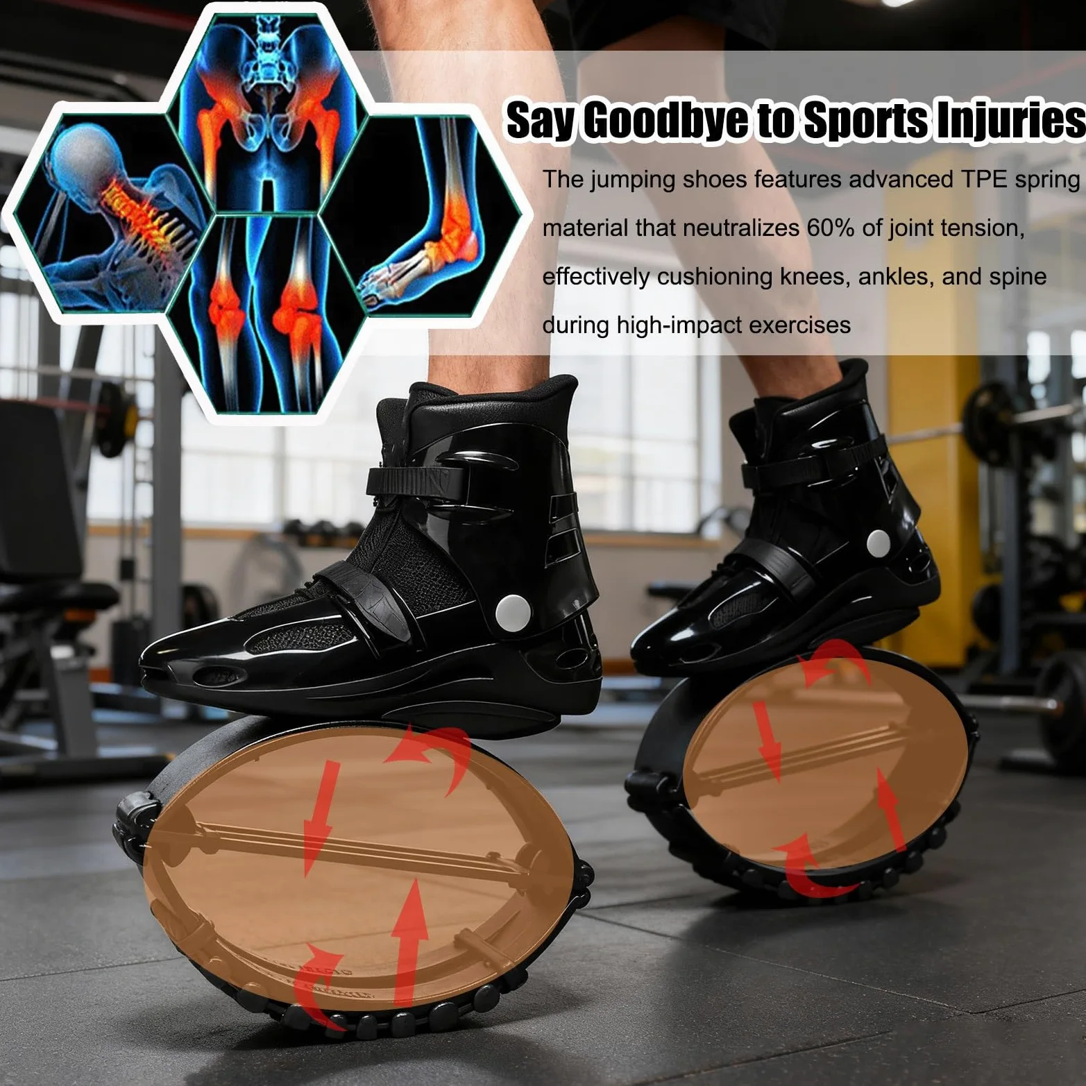 Jumps Botas Botas De Salto con Rebote De Bajo Impacto para Quemar Calorías Extra En Clases Virtuales De Fitness Tallas 35-43 EU