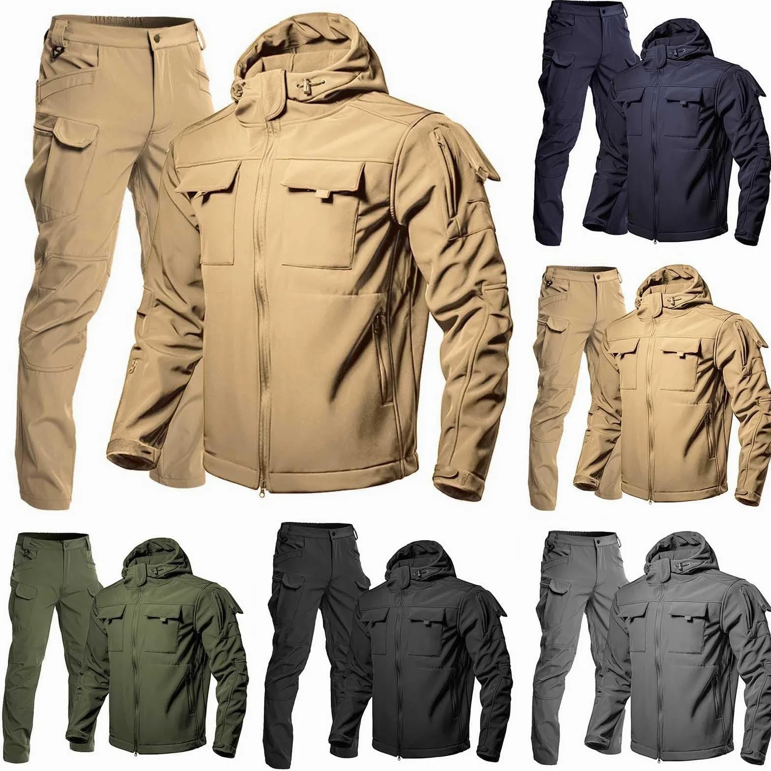 Conjunto genérico para hombre de 2 piezas, sudadera con capucha, pantalones deportivos, algodón, otoño, suave, informal, de manga larga, cordón cálido, cómodo, ocio, A64