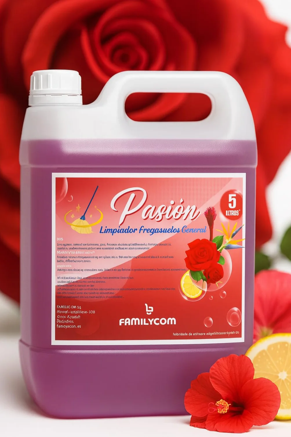 Fregasuelos Concentrado 5 Litros pH Neutro Aroma Flor de Lotto Brillo e Higiene