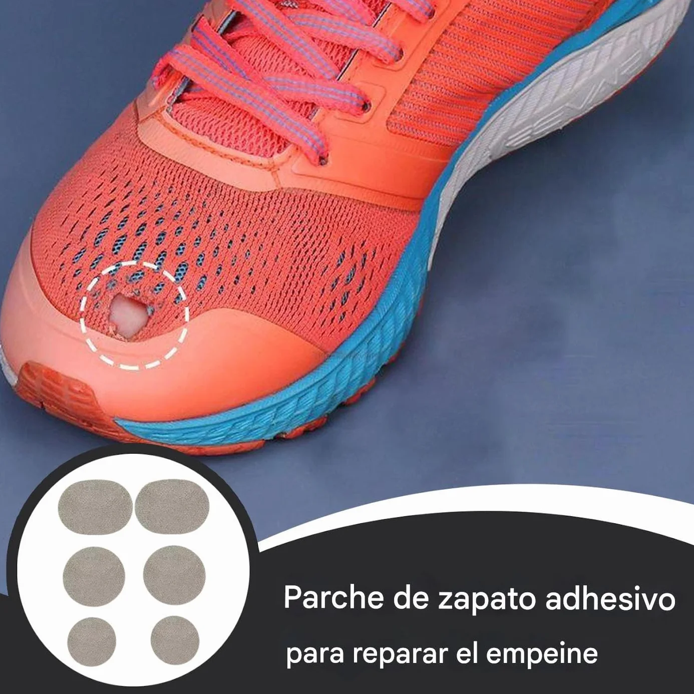 Manolyee Parches para Zapatos Agujeros | Protector De Puntera Para Zapatillas | 6 Piezas Parches Flexibles Para Disfraces Ropa De Bebé Sombrero Chaquetas Botas De Senderismo Mochilas