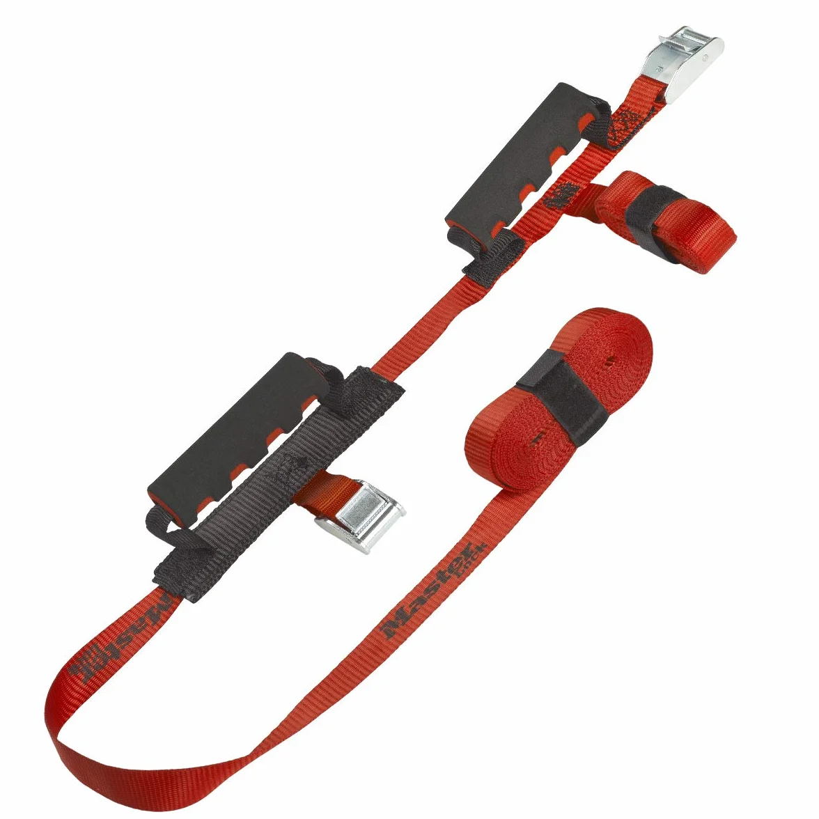 Master Lock Cinchas de Transporte 2.50 m x 25 mm + 5.5 m x 25 mm Rojo