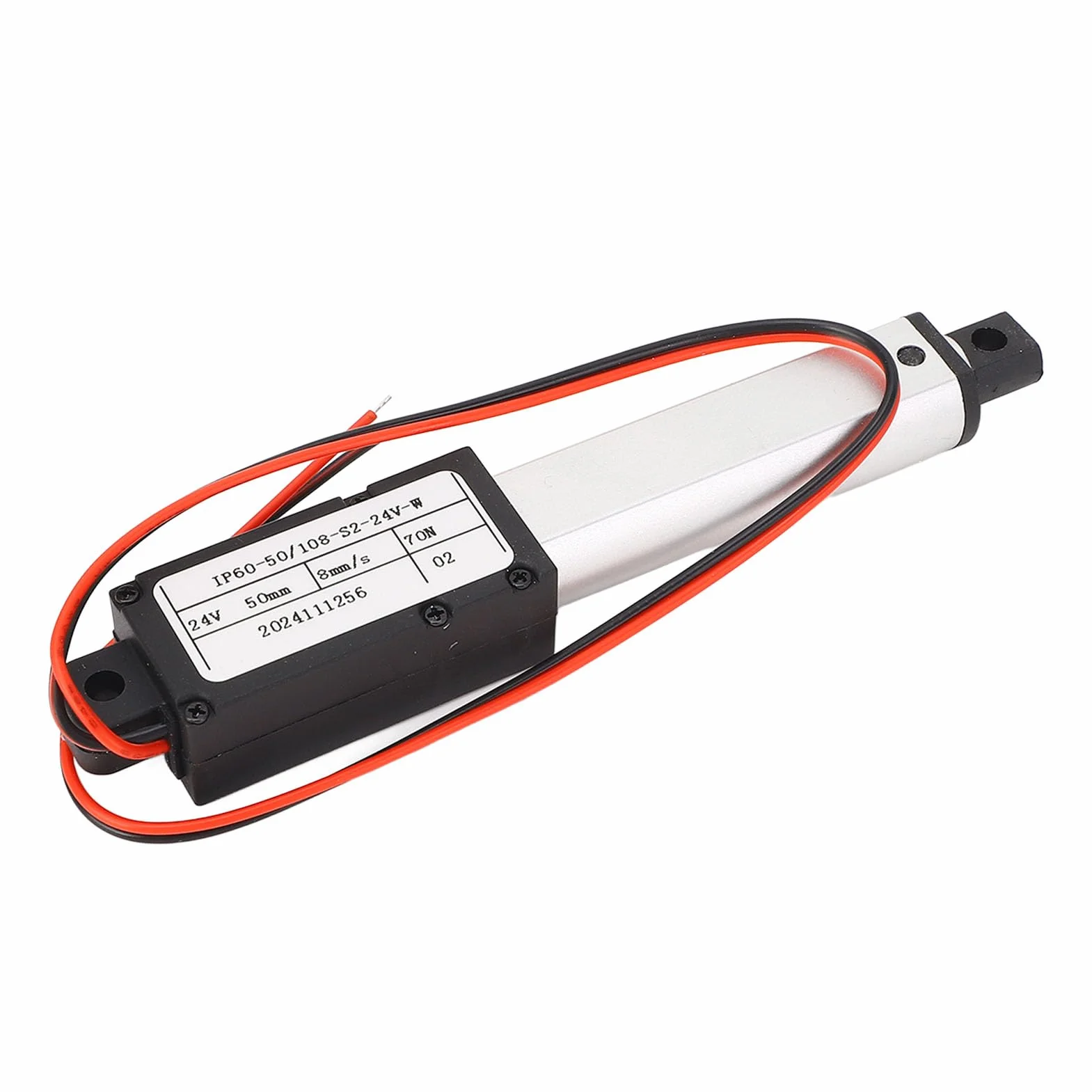 Mini Actuador Lineal Eléctrico 24 V CC 50 mm 70 N Empuje para Abridores de Ventanas