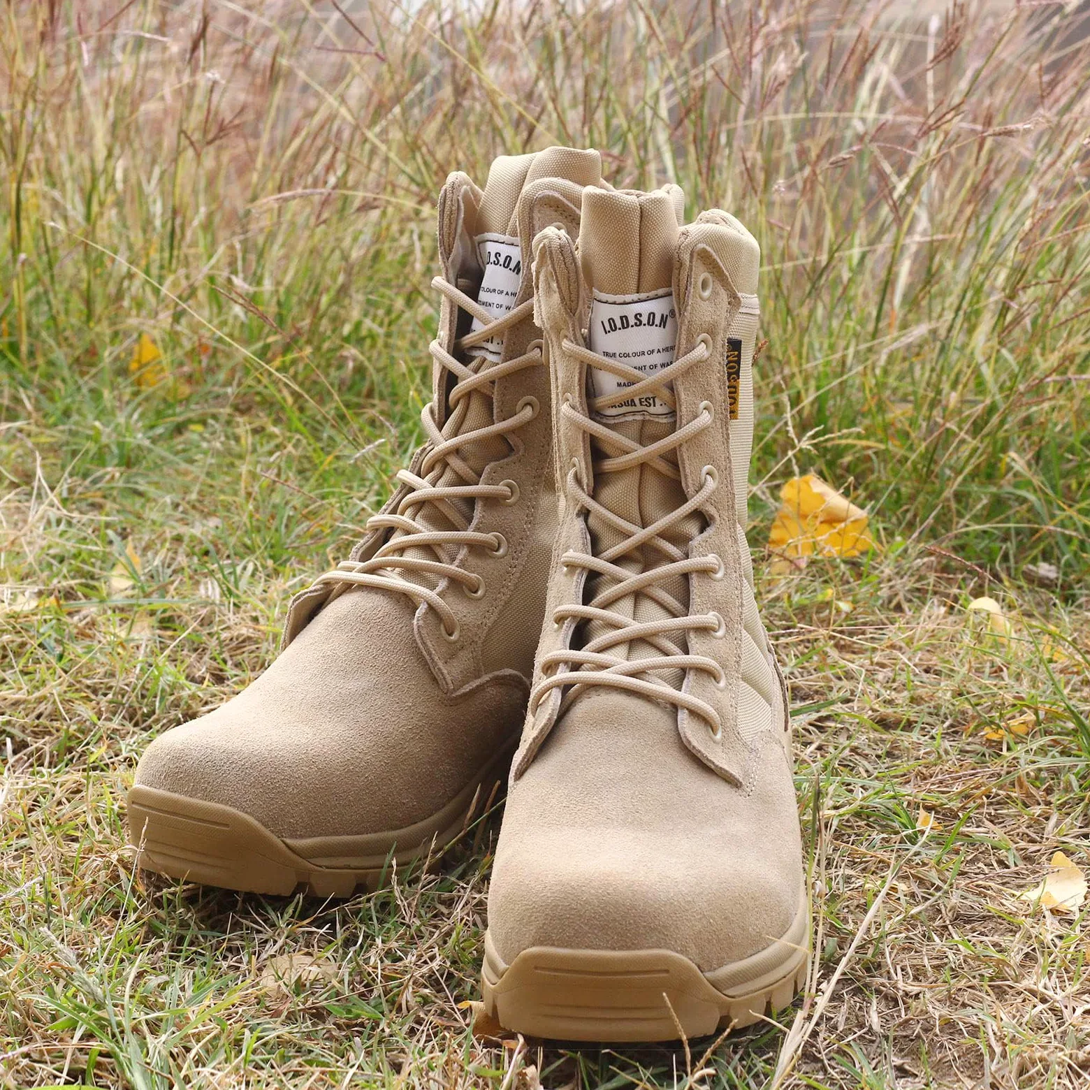 Botas de Trabajo Tácticas Militares para Hombre Ligeras Botines de Combate para Motocicleta y Montañismo Botas Policiales con Cremallera YKK