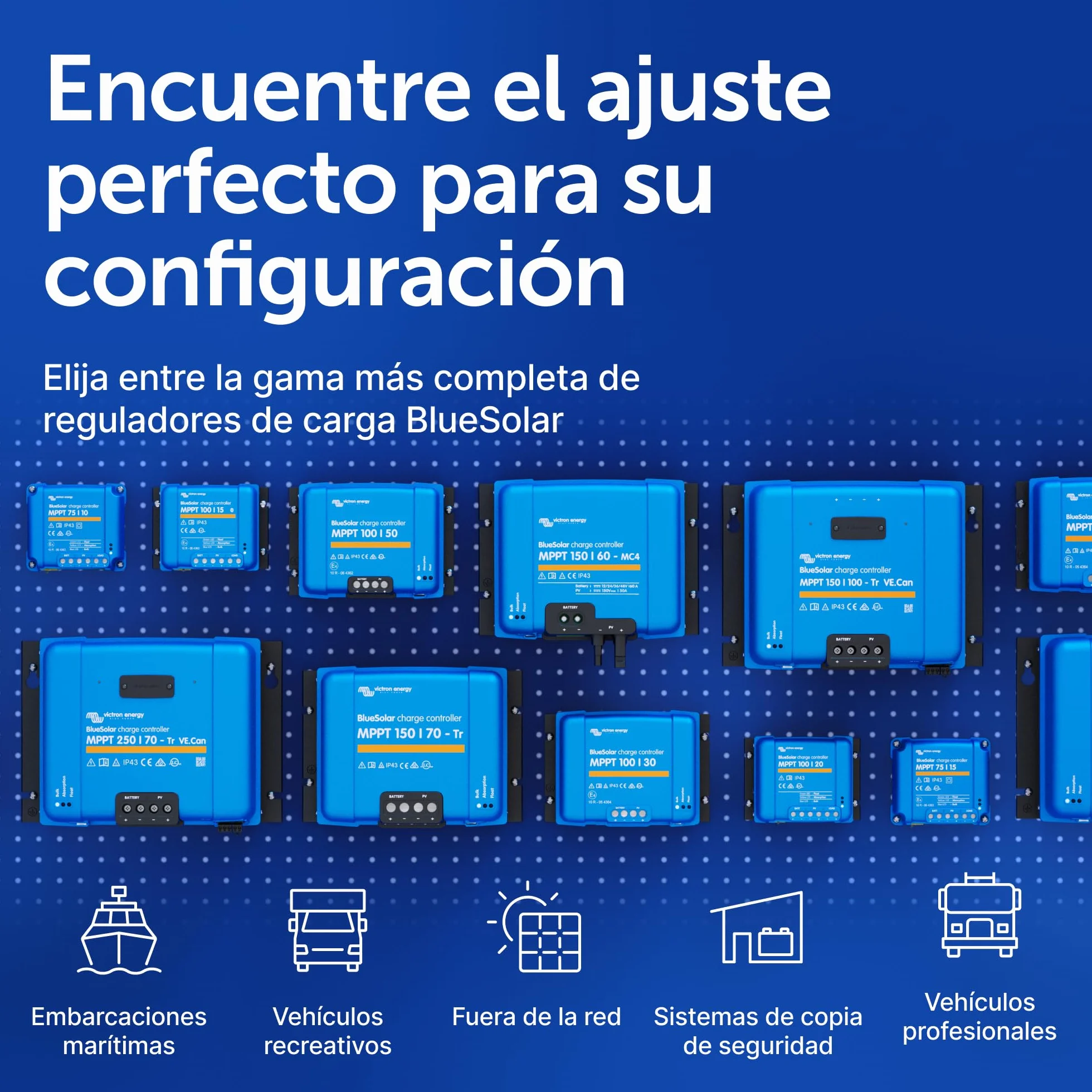 Victron Energy BlueSolar MPPT 100V 50A 12/24V Controlador de Carga Solar