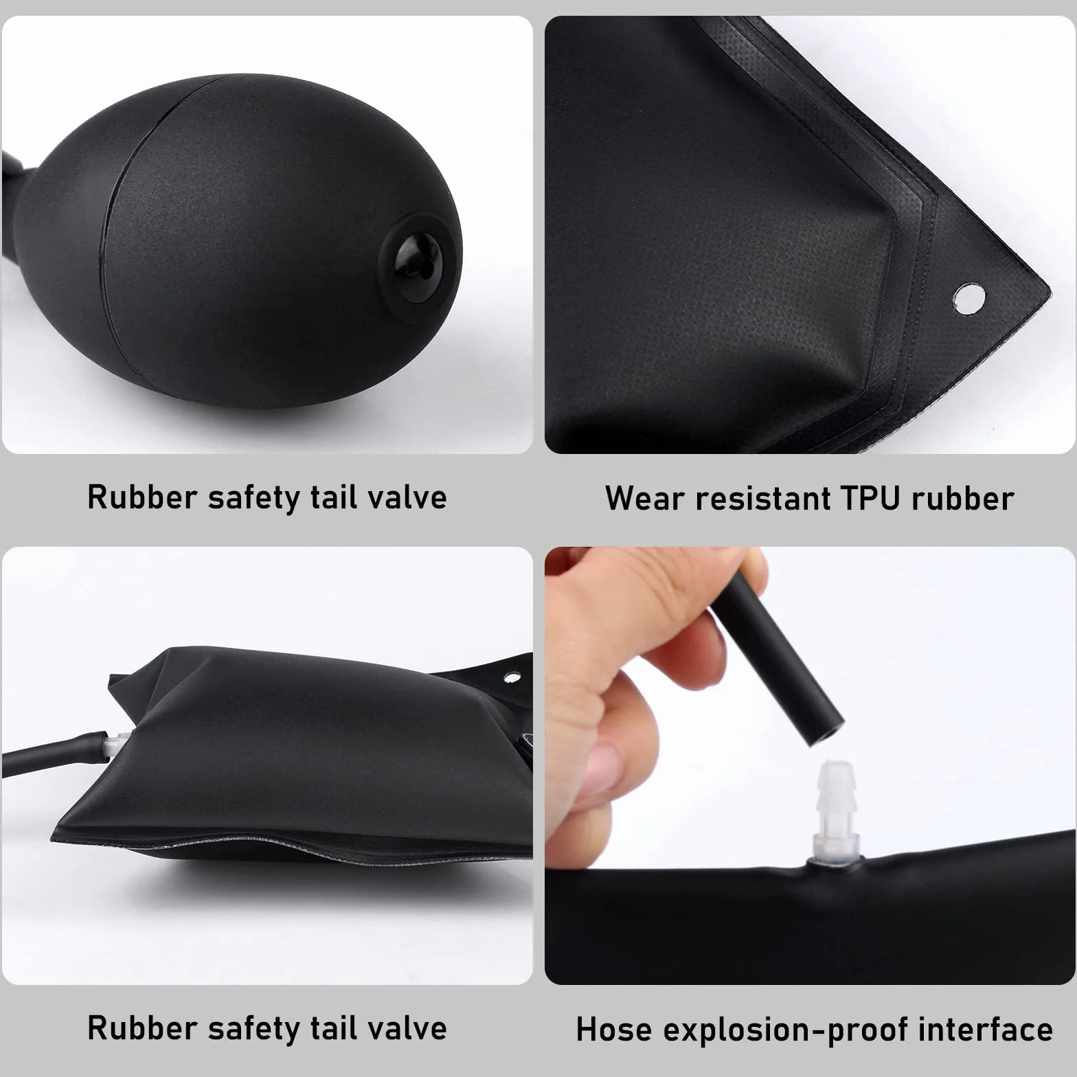 Nizirioo Air Pump Wedge 4 Piezas, Bomba De Aire Cuña, Cuña De Aire De Bomba Con Herramienta Alineación Roja Para Puerta Ventana
