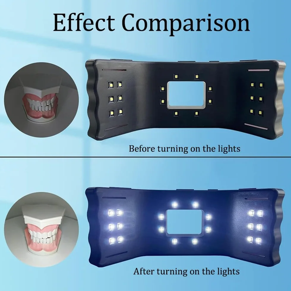 Luz para Fotografía Dental LED 6000-6500K Brillo Ajustable con Soporte Universal