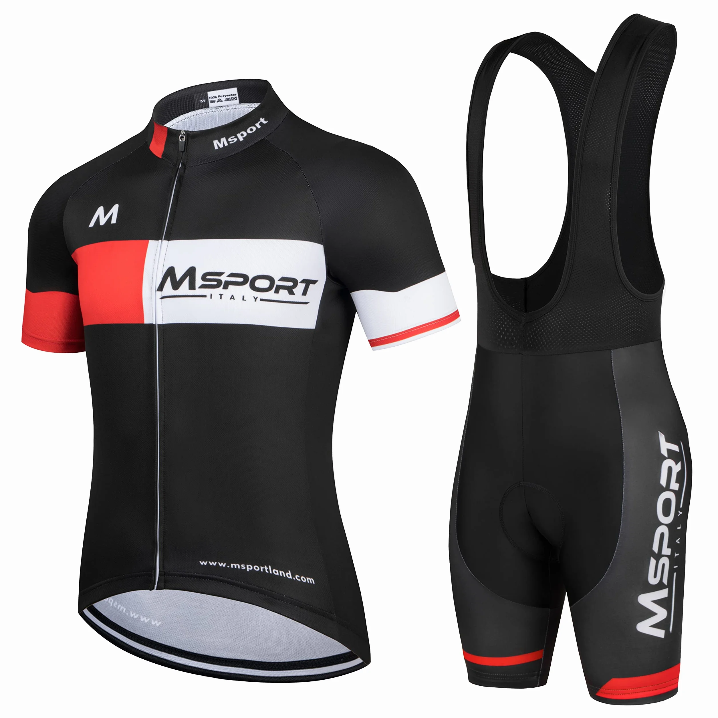 Ropa de ciclismo, juego completo de ropa de ciclismo con camiseta y peto con pantalones cortos