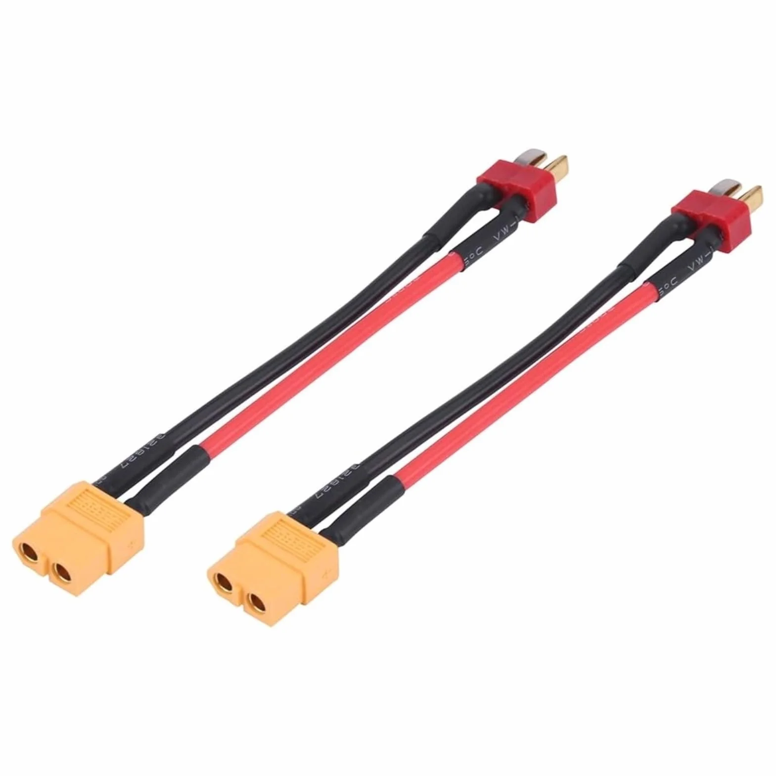 Adaptador de Enchufe RC, 4 Tipos XT60 a 14AWG, Cable de Conexión 10cm T Macho a XT60 Hembra