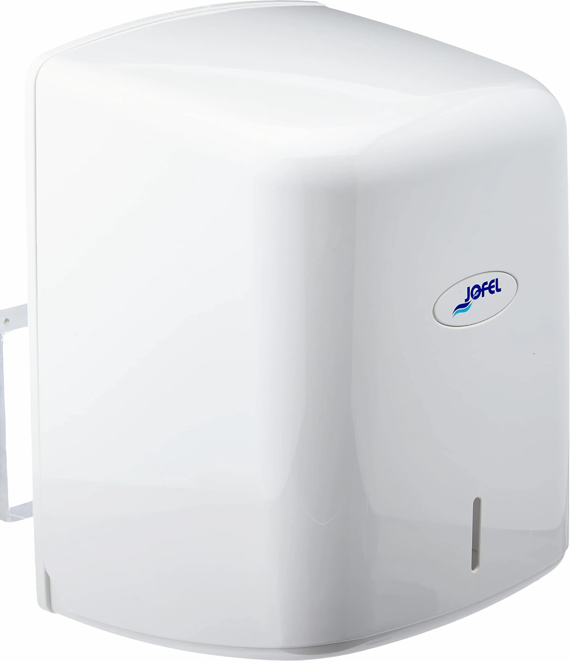 Jofel Dispensador de Papel en Bobina 205mm Mecha en Continuo Bobina Especial Centro Base Carcasa ABS Blanco