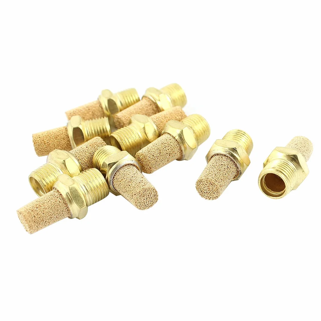Filtro neumático silenciador de escape sinterizado 1/8 pt rosca macho 10pcs