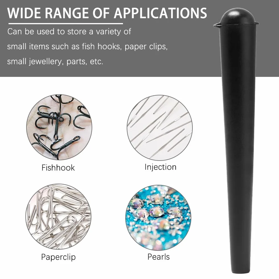 Tubos Guardar Porros Plastic Joint Tubes 120 mm Waterproof Airtight Negro