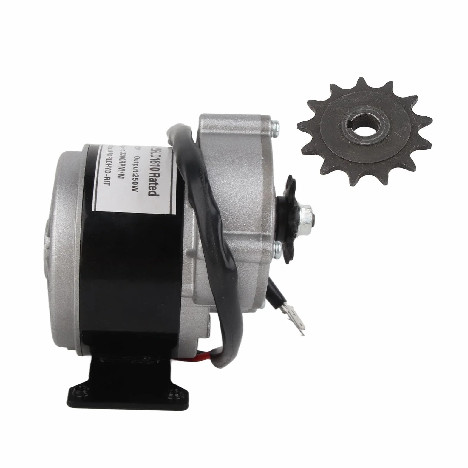 Motor Eléctrico de Reducción de Engranajes 24V 250W 3300RPM Piñón 13 Dientes