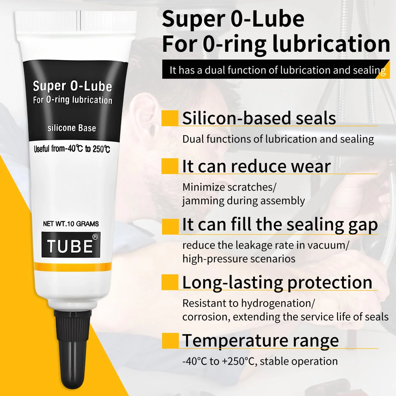 Grasa de Silicona Lubricante para Cafeteras Automáticas Multiusos 3 Unidades con Cepillo
