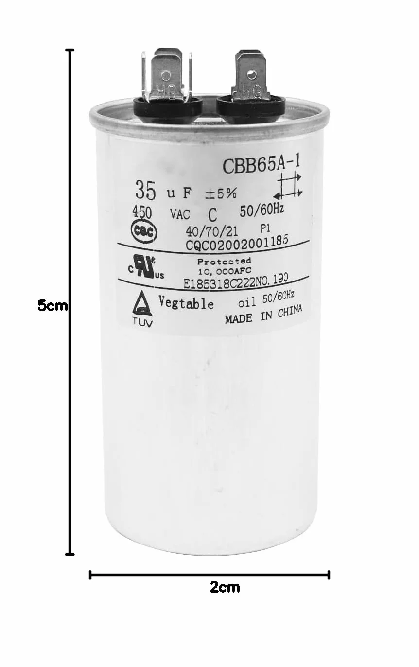 DollaTek 35uF CBB65 Motor Run Capacitor 450VAC 50/60Hz