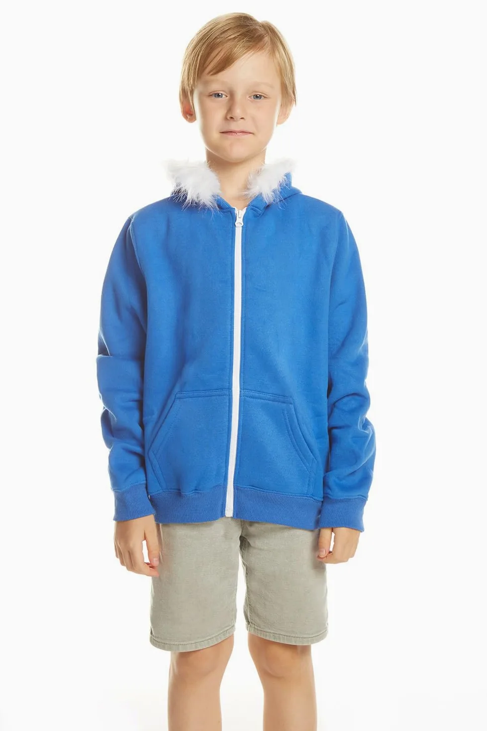 Chaqueta azul con capucha para adultos, sudadera con cremallera para Halloween, cosplay, disfraz de felpa para adultos, ropa al aire libre, tops unisex
