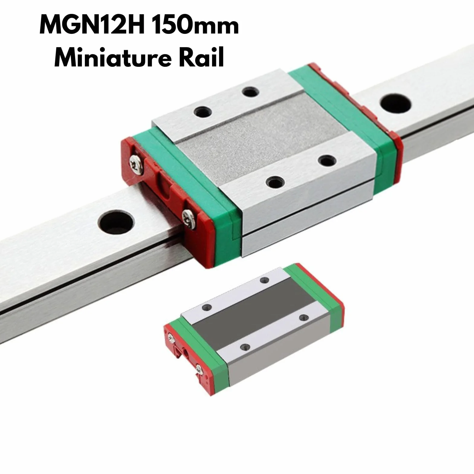 Riel Deslizante en Miniatura MGN12H 150mm Guía Lineal de Acero Inoxidable para Impresora 3D CNC