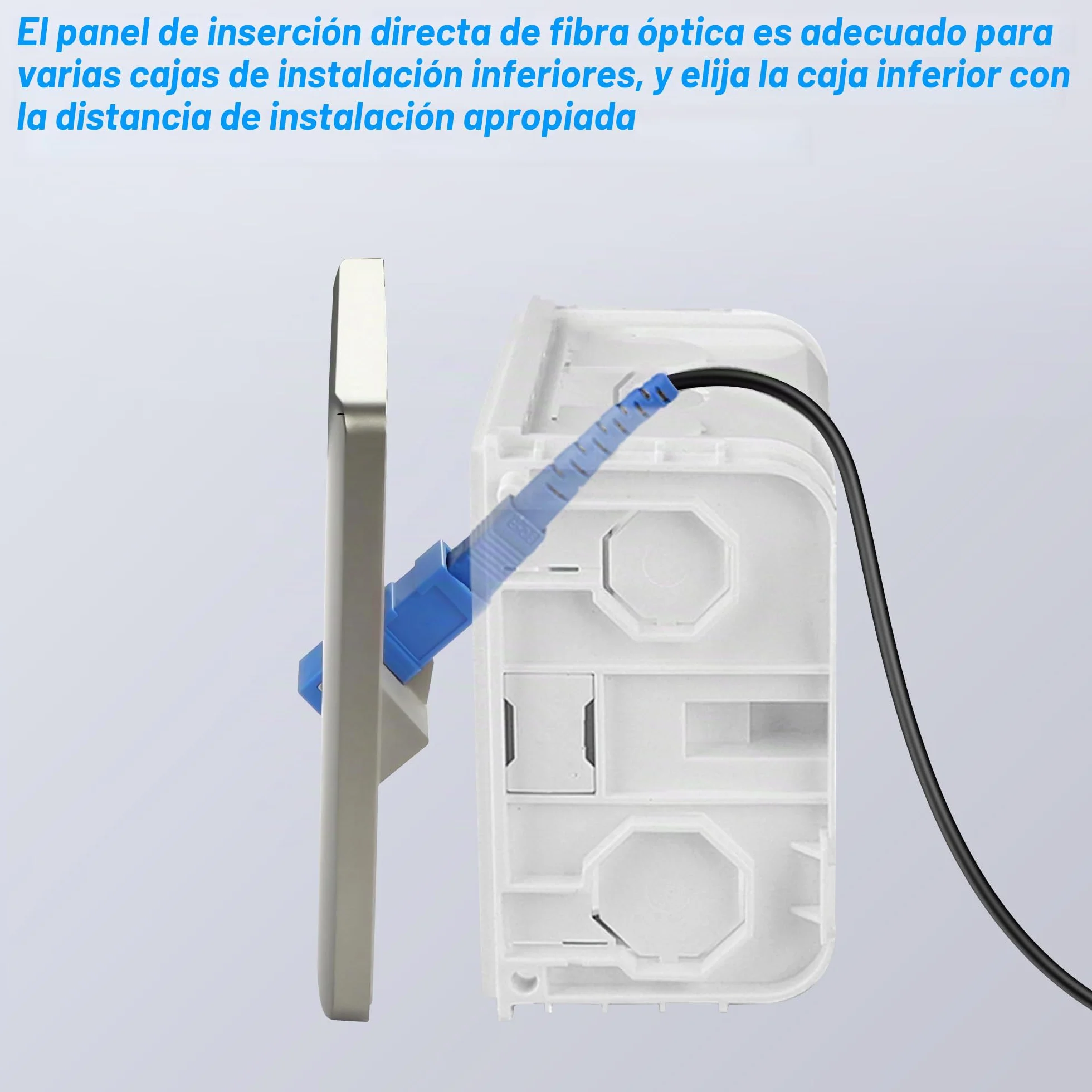 SC Simplex placa de pared fibra de vidrio panel montaje conector Jack hembra a hembra módulo red 2 unidades