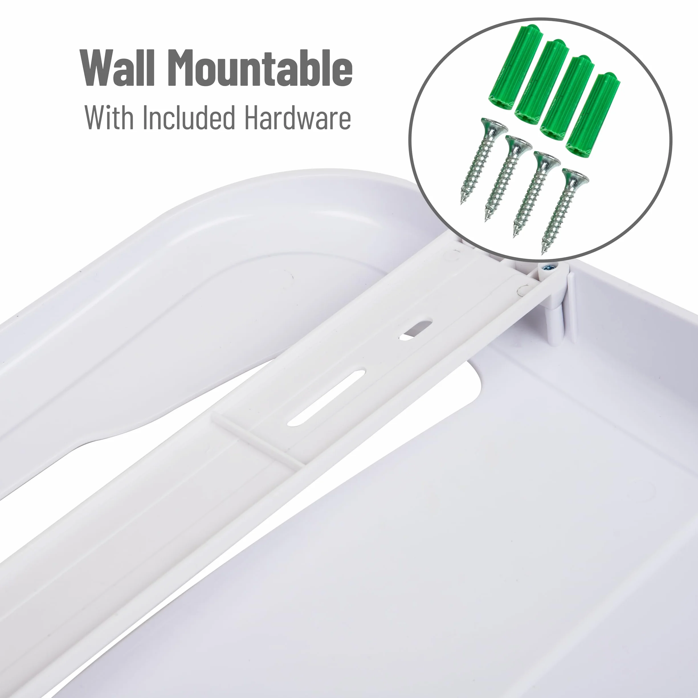 Mind Reader Dispensador de Fundas de Inodoro, Protectores de Asiento de Papel Desechables, Almacenamiento Colgante para Baño, Acrílico Resistente