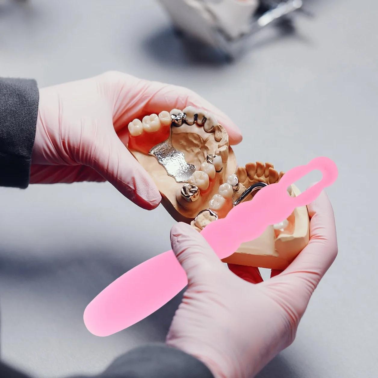 Supvox 4 espátulas dentales 19,5 cm resistentes al calor plástico herramientas dentales