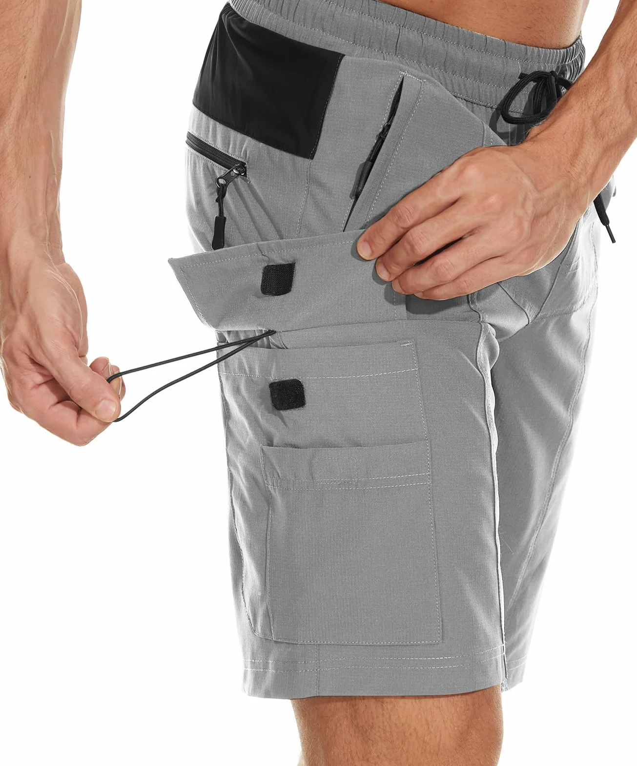 Wespornow Bermuda para Hombre con 5 Bolsillos, Pantalón Corto Deportivo de Secado Rápido para Deporte al Aire Libre, Elástico y Funcional para Trabajo, Senderismo y Trekking